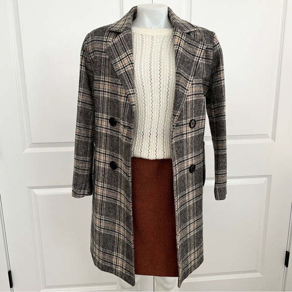 Le Suit Petite Rust Orange Wool / Tweed Look Two Piece Blazer and Skirt Set - Picture 5 of 16